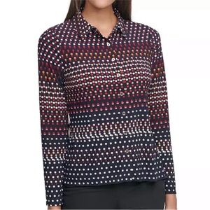 Tommy Hilfiger dot-striped shirt NWOT